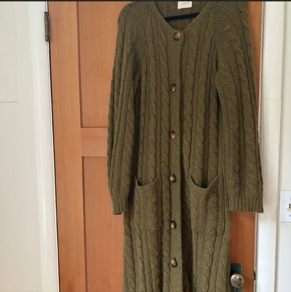 Green Doen Mesa Long Cardigan